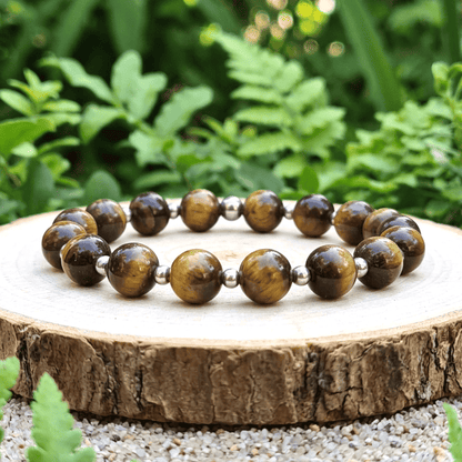 Bracelet en Œil de Tigre 8mm - 15