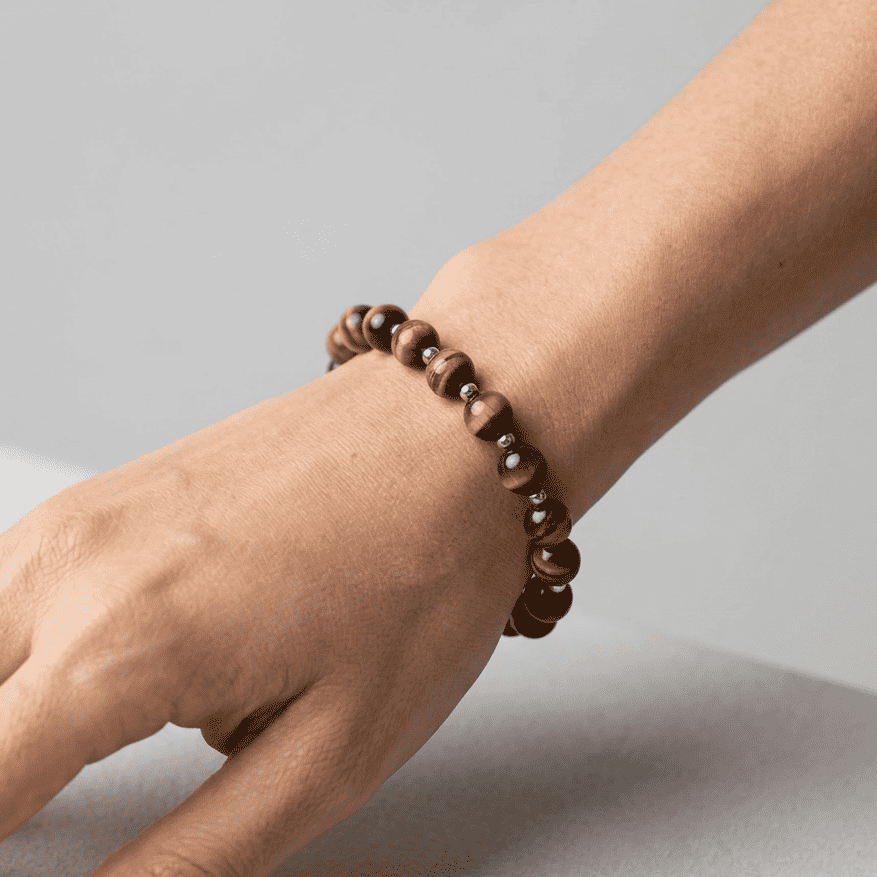 Bracelet en Œil de Tigre 8mm
