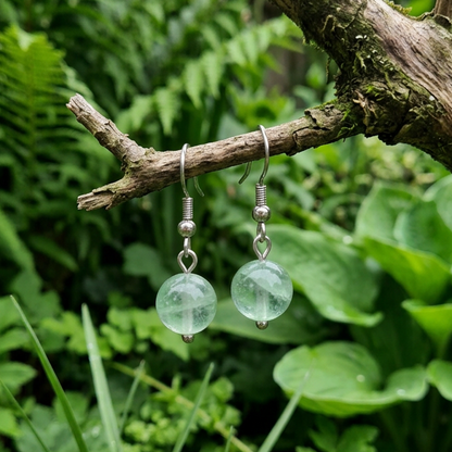 Boucles d'oreilles en Fluorite verte (BO255)