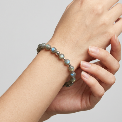 Bracelet en Labradorite en 7mm