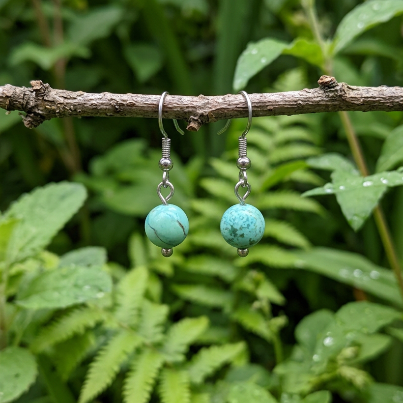 Boucles d'oreilles en Turquoise (BO209)