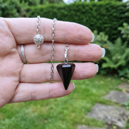 Pendule en Obsidienne noire de petite taille (PEND23)