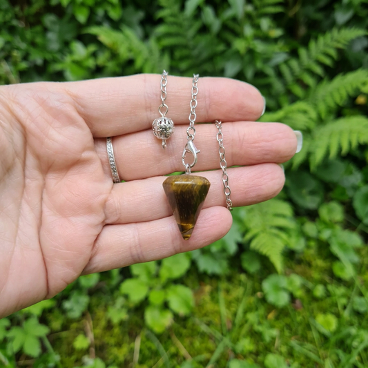 Pendule en Œil de Tigre de petite taille (PEND27)