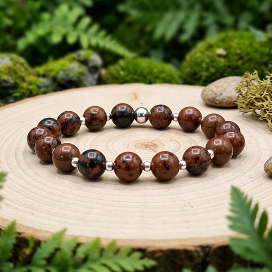 Bracelet en Obsidienne acajou - 15
