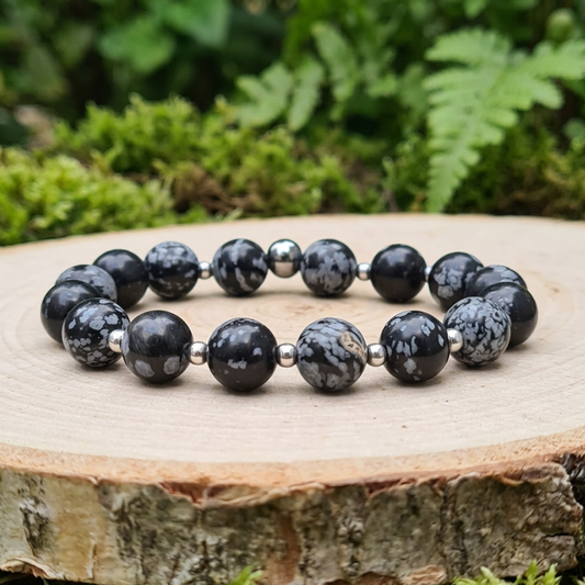 Bracelet en Obsidienne mouchetée - 15