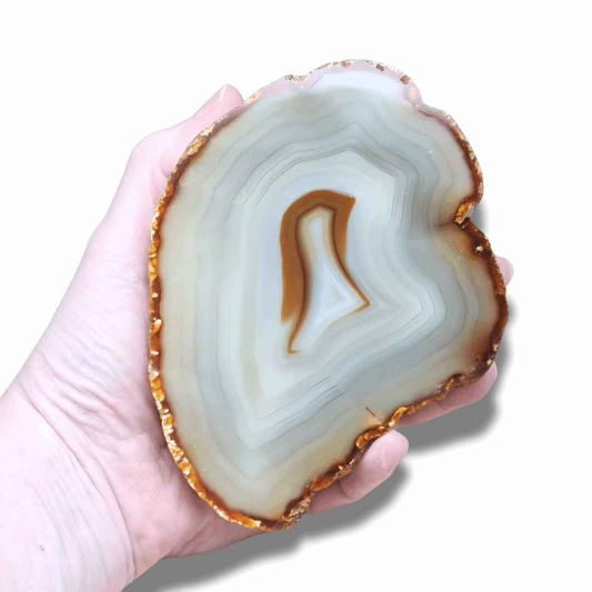 Agate avec une face polie (MB351-2) - ENAE Minéraux
