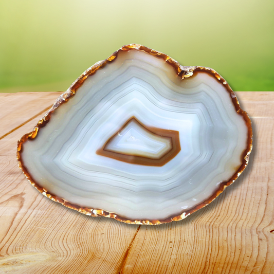 Agate avec une face polie (MB351-1)
