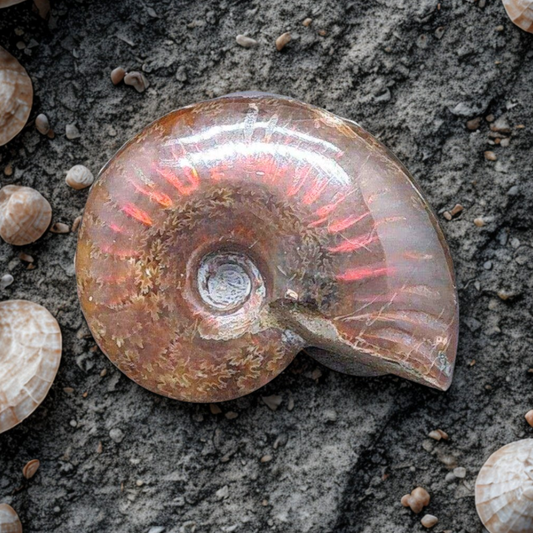 Fossile d'Ammonite polie 32g (PRGFL675)