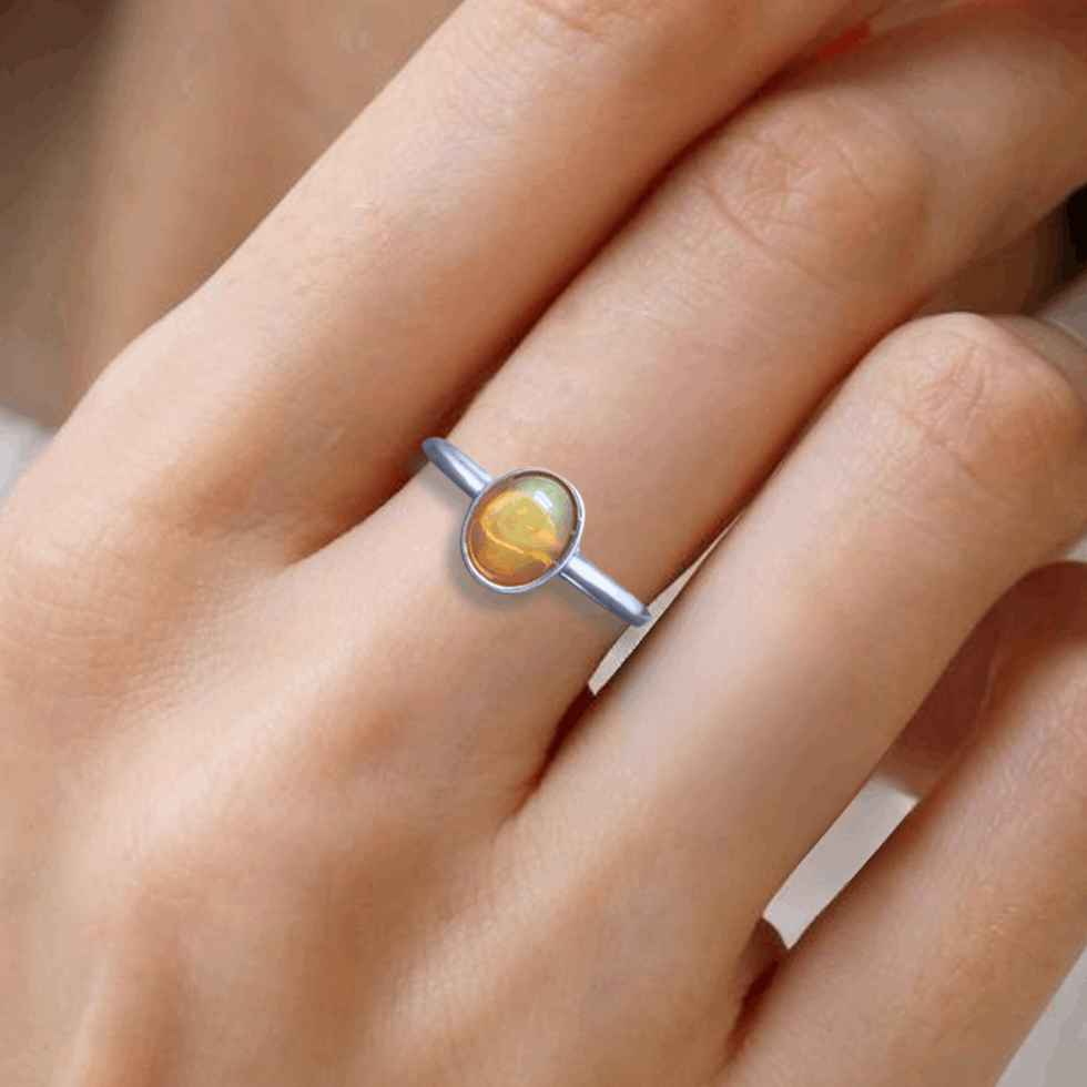 Bague réglable en Opale Welo (BAG39-5)
