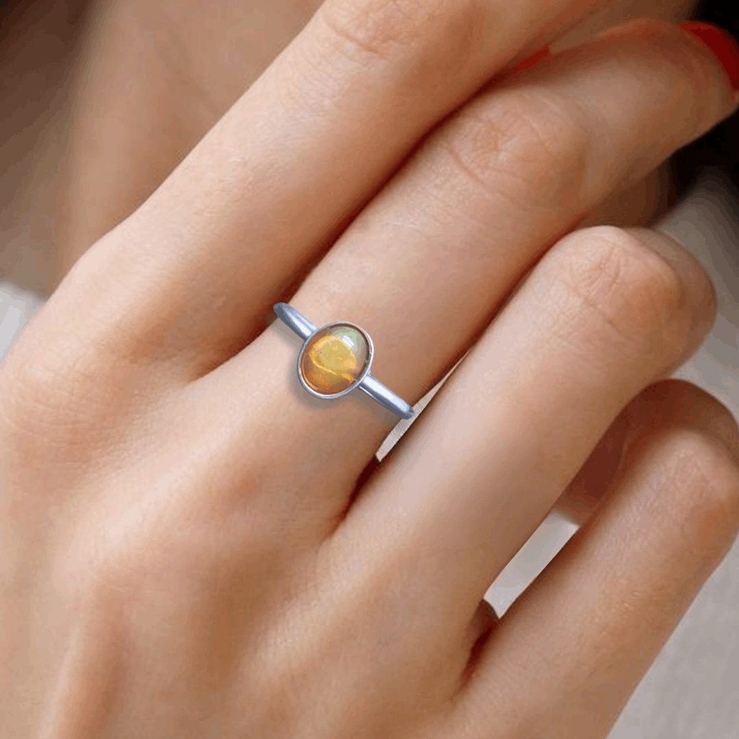Bague réglable en Opale Welo (BAG39-5)