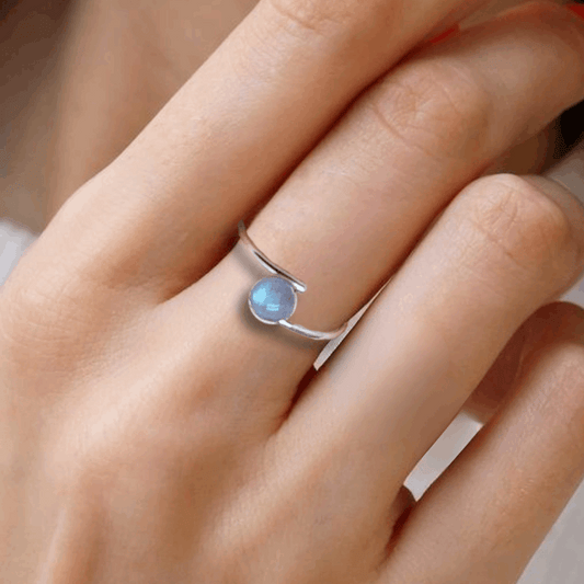 Bague réglable en Labradorite (BAG43-5)