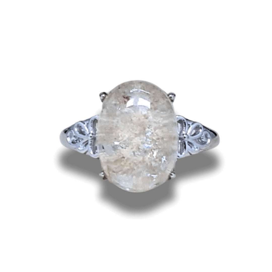 Bague réglable en Quartz Lodolite (BAG35-13)