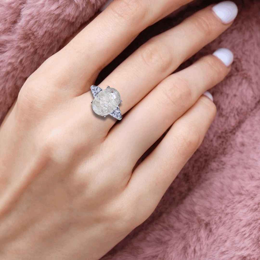 Bague réglable en Quartz Lodolite (BAG35-13)