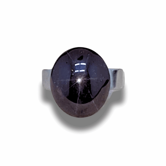 Bague réglable en Grenat Pyrope étoilé (BAGA71)