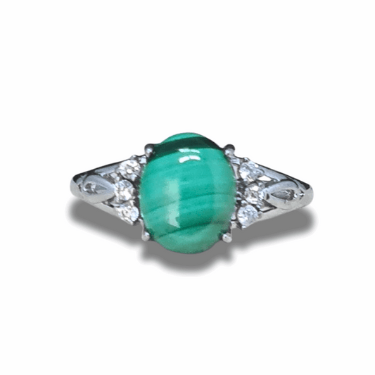 Bague réglable en Malachite (BAG64-1) - ENAE Minéraux