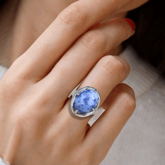 Bague réglable en Sodalite (BAGA1)
