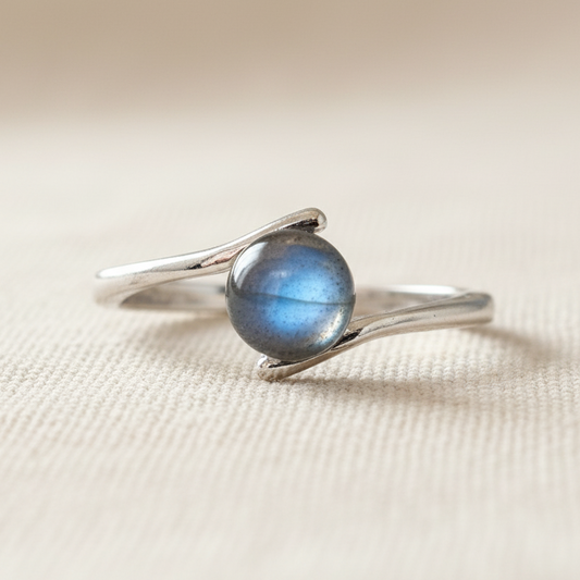 Bague réglable en Labradorite (BAG43-8)