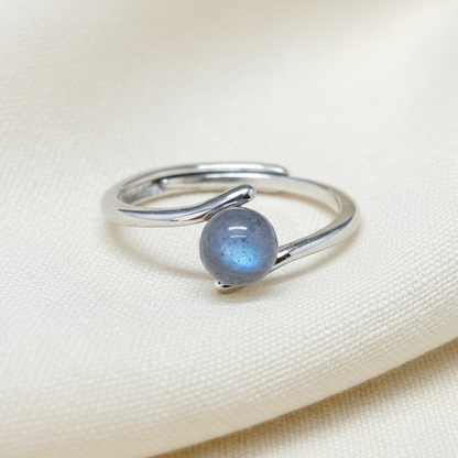 Bague réglable en Labradorite (BAG43-8)