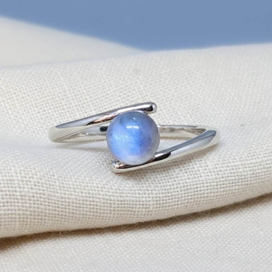 Bague réglable en Labradorite (BAG43-9)