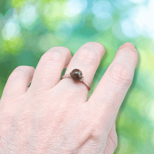 Bague réglable en Opale Boulder (BAGP38)