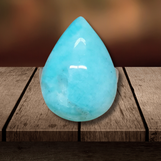 Bague réglable en Amazonite (BAGA12) - ENAE Minéraux