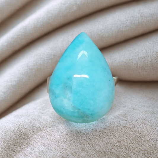 Bague réglable en Amazonite (BAGA12)