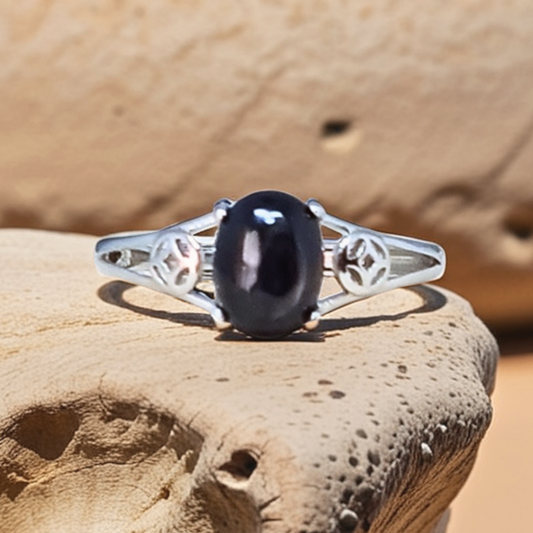 Bague réglable en Hypersthène (BAG63-3)