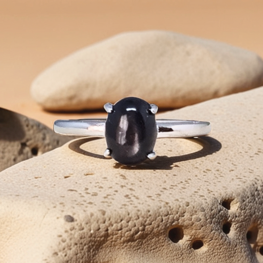 Bague réglable en Hypersthène (BAG63-2)