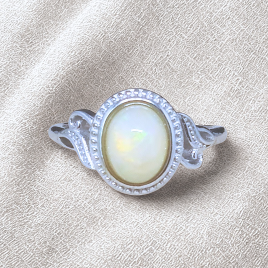 Bague réglable en Opale Welo (BAG39-2)