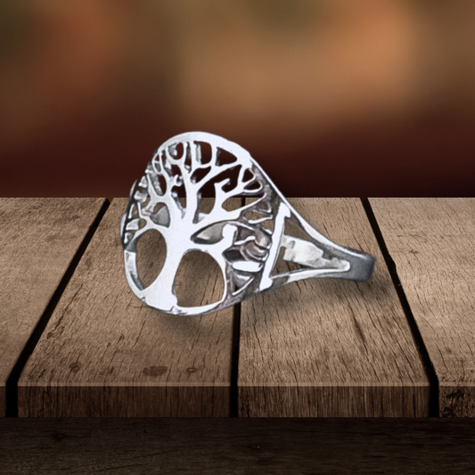 Bague réglable Arbre de Vie en acier inoxydable (BAGADV) - ENAE Minéraux