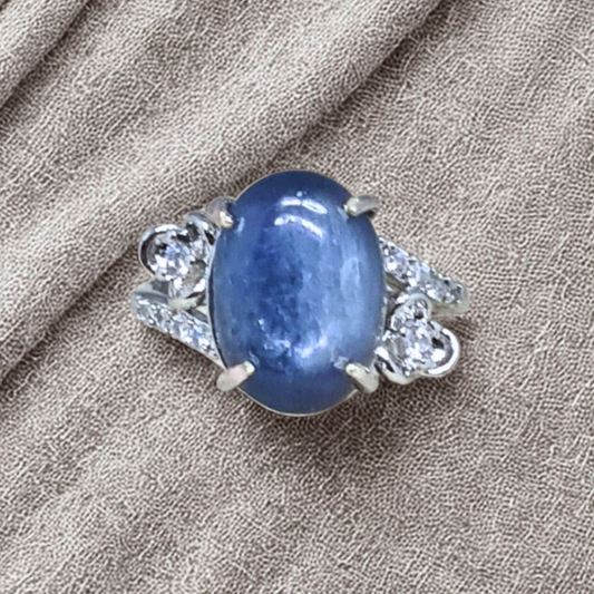 Bague réglable en Cyanite bleue (BAG78)