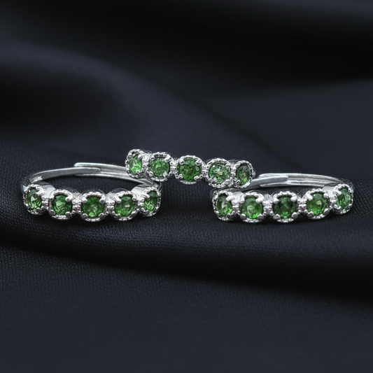 Bague réglable en Diopside Chrome (BAG36)