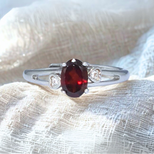 Bague réglable en Grenat (BAG25-17)