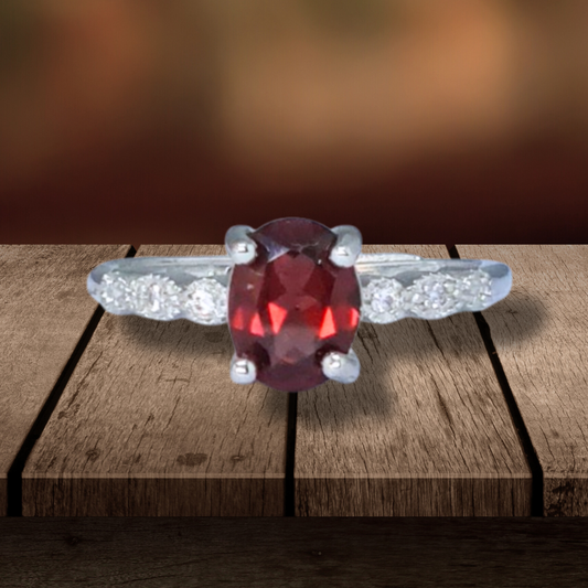 Bague réglable en Grenat (BAG25-4) - ENAE Minéraux