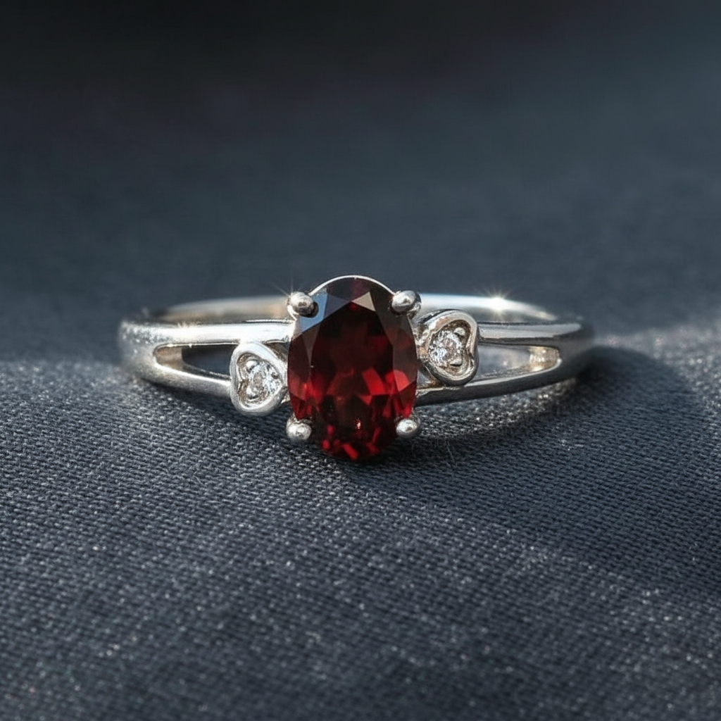 Bague réglable en Grenat (BAG25-17)