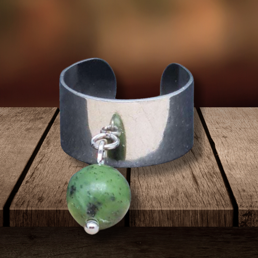 Bague réglable en Jade Néphrite (BAGAP60) - ENAE Minéraux
