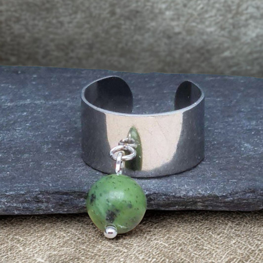 Bague réglable en Jade Néphrite (BAGAP60)