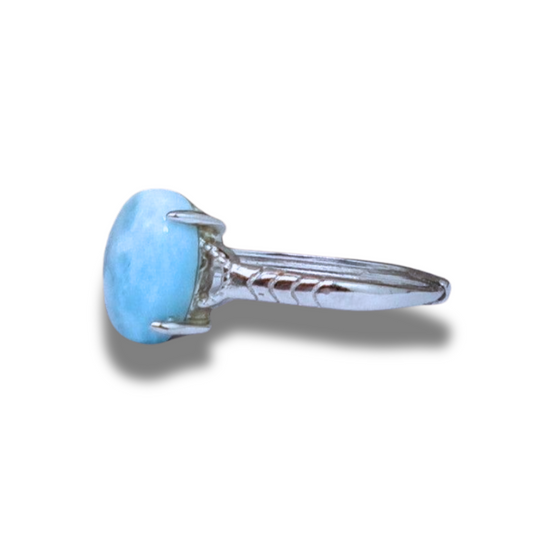 Bague réglable en Larimar (BAG27-2) - ENAE Minéraux
