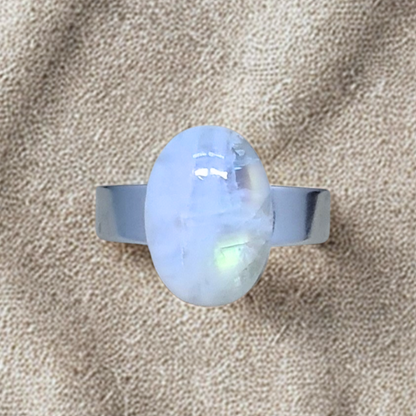 Bague réglable en Péristérite (BAGA72)