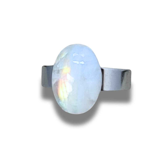 Bague réglable en Péristérite (BAGA72)