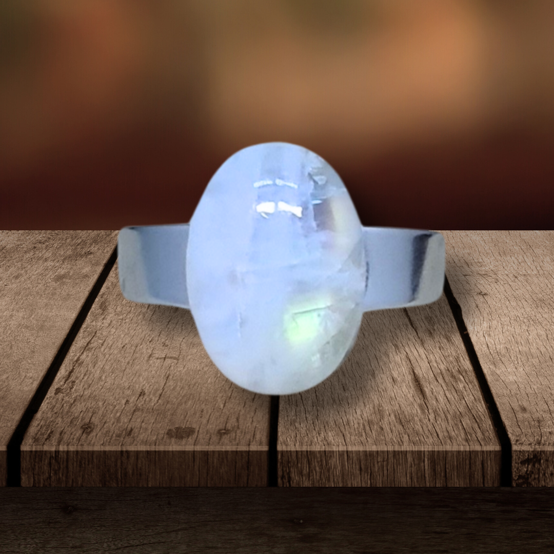 Bague réglable en Péristérite (BAGA72) - ENAE Minéraux