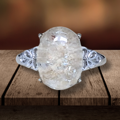 Bague réglable en Quartz Lodolite (BAG35-13) - ENAE Minéraux