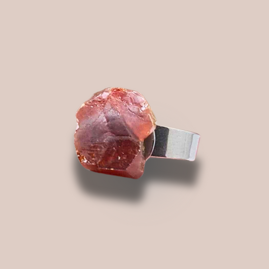 Bague réglable en Vanadinite brute (BAGA24)