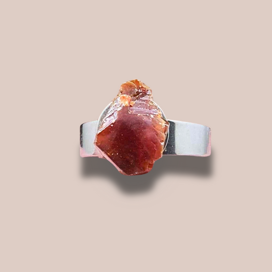 Bague réglable en Vanadinite brute (BAGA25)