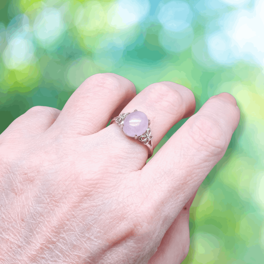 Bague réglable en Kunzite (BAG47-2)