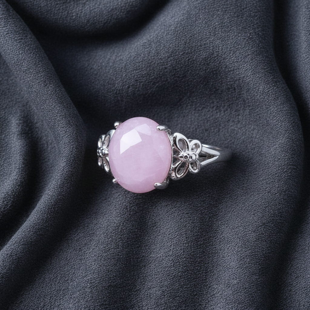 Bague réglable en Kunzite (BAG47-2)