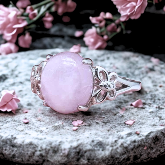 Bague réglable en Kunzite (BAG47-2)