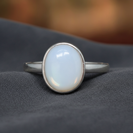 Bague réglable en Péristérite (BAG31-2)