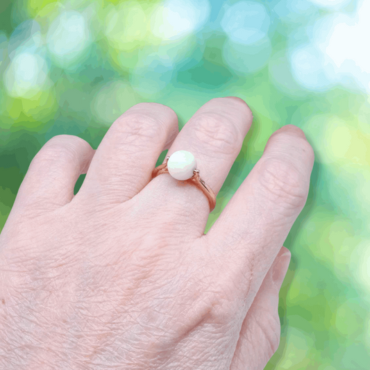 Bague en Nacre et Argent rosé (BAGP16)