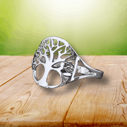 Bague réglable Arbre de Vie en acier inoxydable (BAGADV)